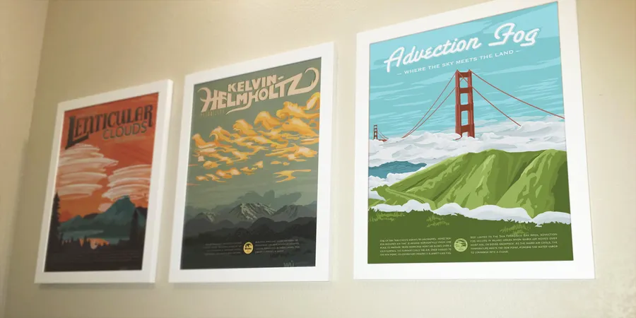 Weather Underground cloud phenomena poster series