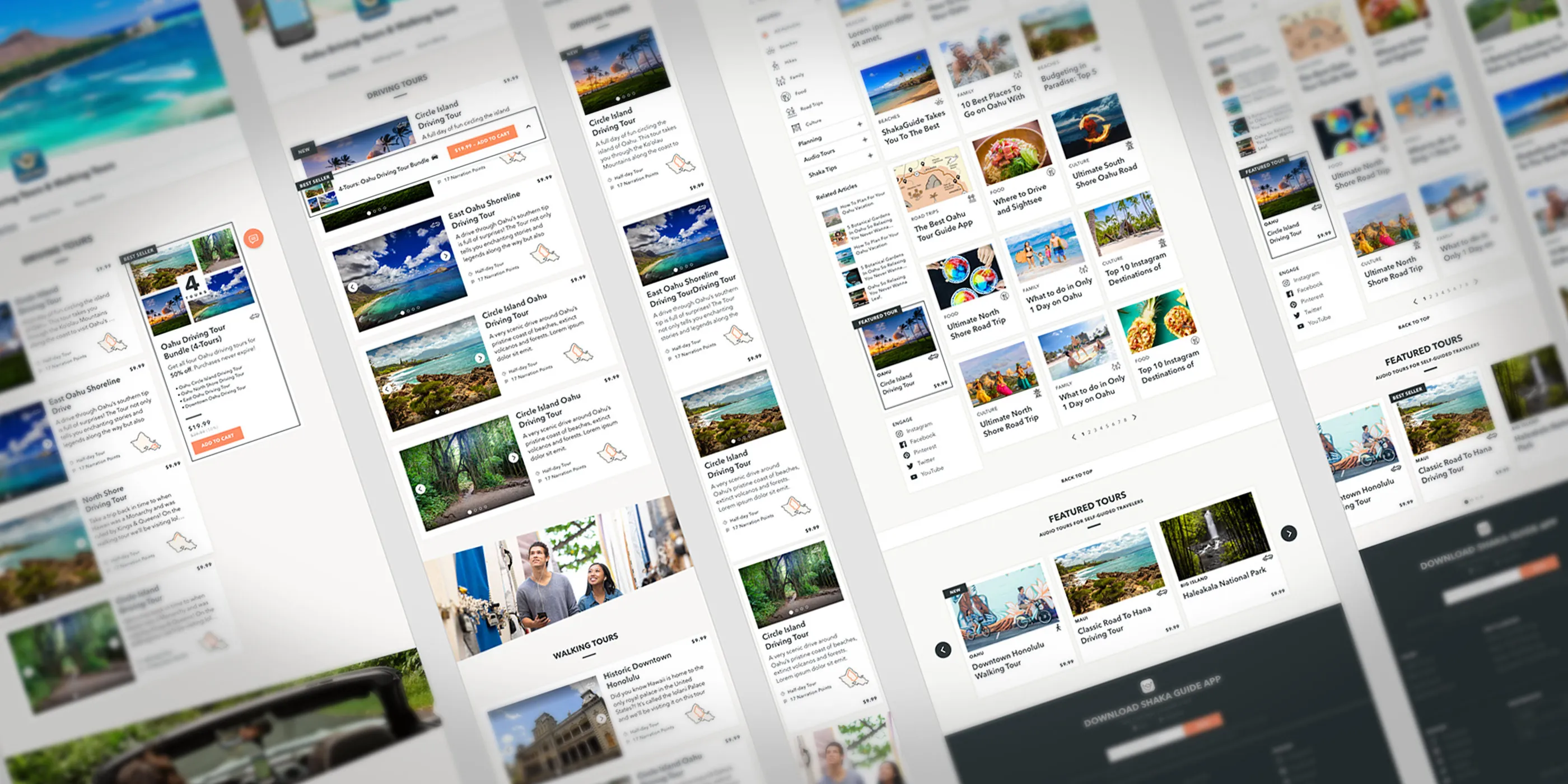 Responsive website design shown across desktop, tablet, and mobile
