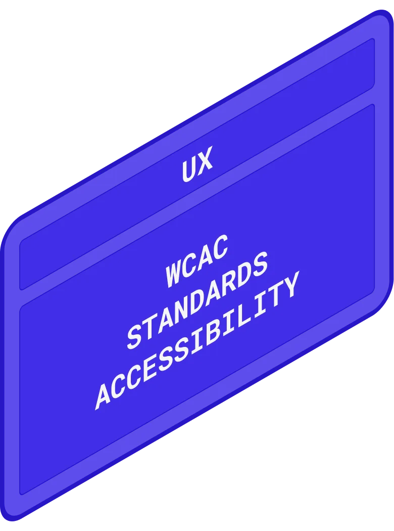 UX, WCAG standards, and accessibility layer