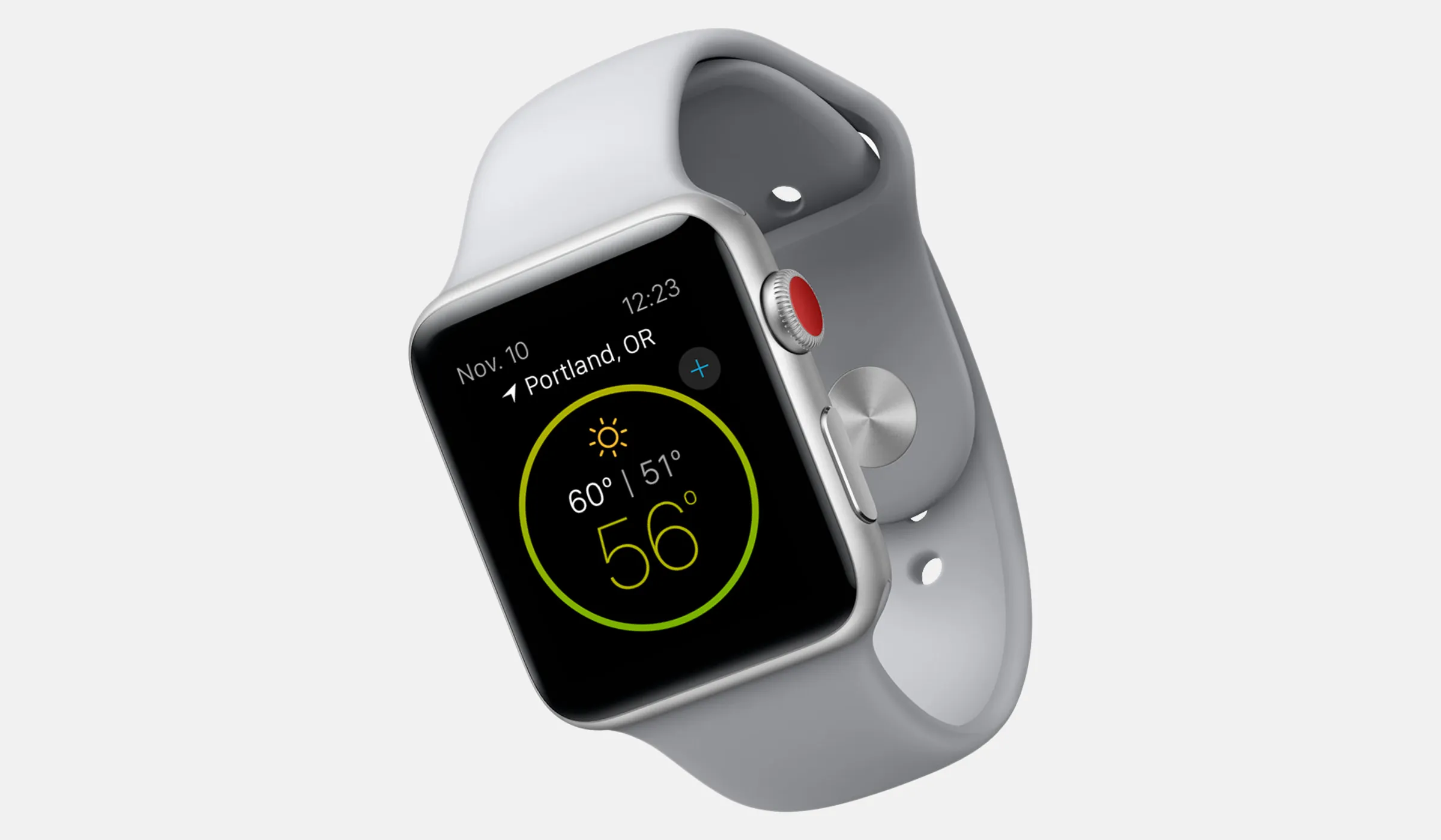 Weather Underground Apple Watch app on wrist
